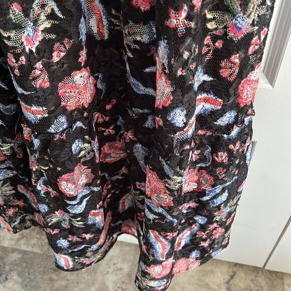 Guess black floral lace boho chic maxi dress size XS‎ - Picture 5 of 8